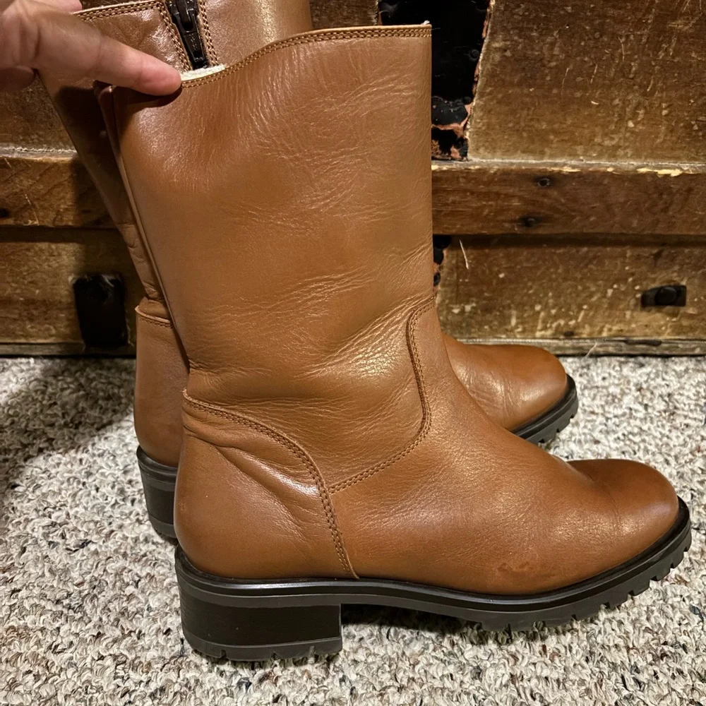 Lamica, Italian Leather, Sherpa Lined, Boots